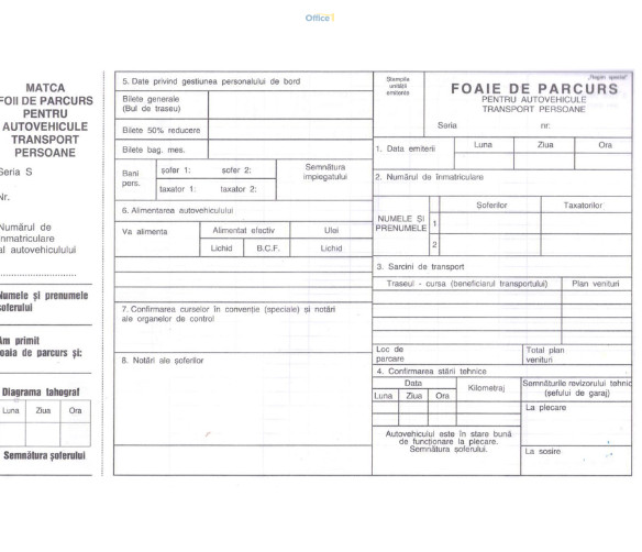 FOAIE PARCURS TRANSP PERSOANE A5